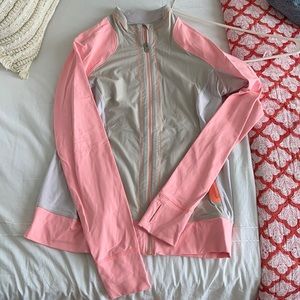 Neon coral Lululemon jacket